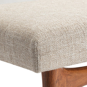 Bernhardt Bernhardt Brasea Upholstered Wood Bench Sculptural Frame for Entryway or Bedroom 394504