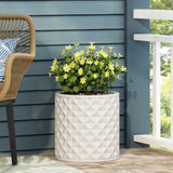 Christopher Knight Home® - Noble House - Moreno Outdoor Large Cast Stone Planter, Antique White