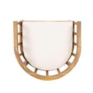 English Elm Christopher Knight Home® - Klismos Teak Dining Armchair Set of 2 — Ergonomic Curved Back, Solid Acacia Wood, Minimalist Elegance N775P250605T