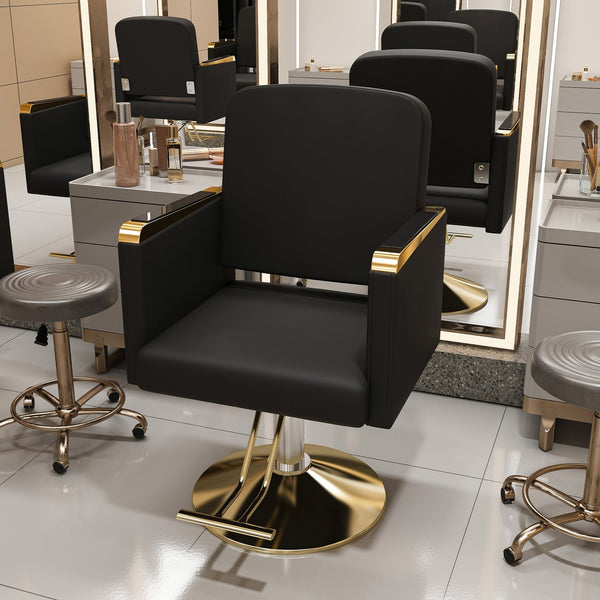 English Elm Hydraulic Salon Chair with Foot Pump Swivel Base for Barber Tattoo Spa Use W2700P410956