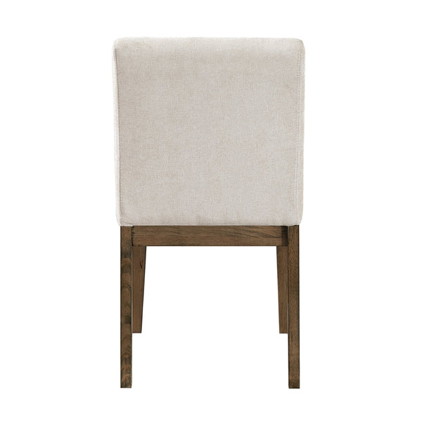 English Elm Transitional Gray Fabric Dining Chairs Solid Wood Frame Modern Farmhouse Set of 2 B011P467555