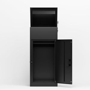 English Elm Package Delivery Box With Lock - Heavy-Duty Steel, Weather-Resistant, Anti-Theft Solution For Home/Office W396P278338-GIGA