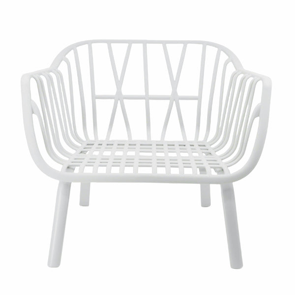 English Elm Christopher Knight Home® - Huron Outdoor PP Club Chair with Waterproof Olefin Cushions, Durable Plastic Frame and Iron Legs - Weather-Resistant Patio Seating Set Brown,White N775P178198W