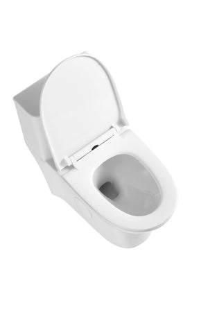English Elm 1.1/1.6 Gpf One-piece Elongated Ceramic Toilet Skirted Base Comfort Height Soft Close B2724P248740