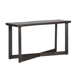 Sunpan MARLEY Console Table - Rustic Acacia Top with Industrial Steel Base for Entryways & Living Spaces 102271