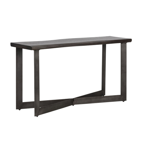 Sunpan MARLEY Console Table - Rustic Acacia Top with Industrial Steel Base for Entryways & Living Spaces 102271