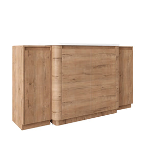 English Elm 60" Freestanding Double Sink Bathroom Vanity with Soft-close Doors and Three Drawers W999S00514