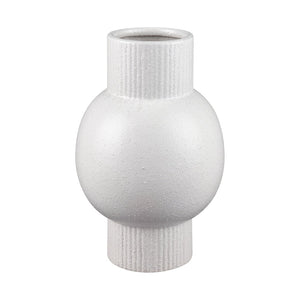 Atlas Acis Vase - Large Matte White Earthenware for Modern Decor, Perfect for Dried Flowers & Minimalist Style AC11006-01