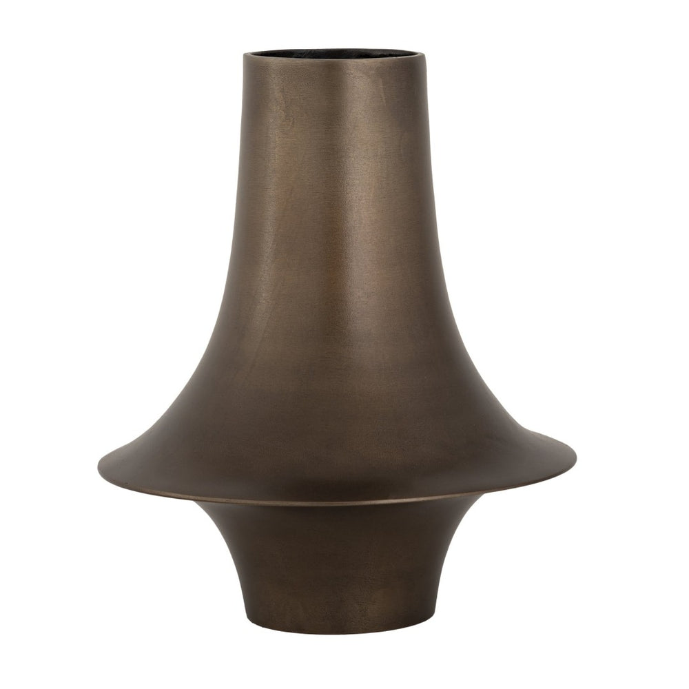 Atlas Addis Vase - Midcentury Italian Inspired Decor with Bronzed Metal Finish and Sculptural Elegance Large AC11008-01