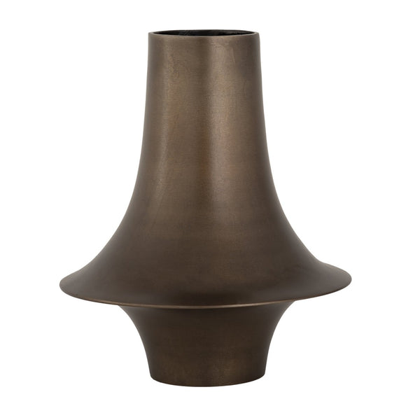 Atlas Addis Vase - Midcentury Italian Inspired Decor with Bronzed Metal Finish and Sculptural Elegance Large AC11008-01