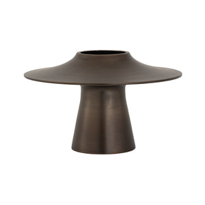 Atlas Addis Vase - Midcentury Italian Inspired Decor with Bronzed Metal Finish and Sculptural Elegance Small AC11009-01
