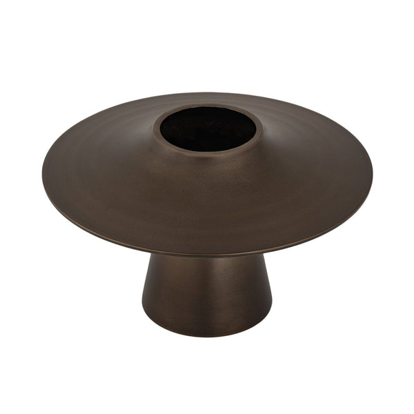 Atlas Addis Vase - Midcentury Italian Inspired Decor with Bronzed Metal Finish and Sculptural Elegance Small AC11009-01