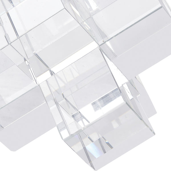 Atlas Addition Crystal Bookend Set of 2 – Stylish Heavyweight Support for Books & Elegant Décor Accent AC11010-01S