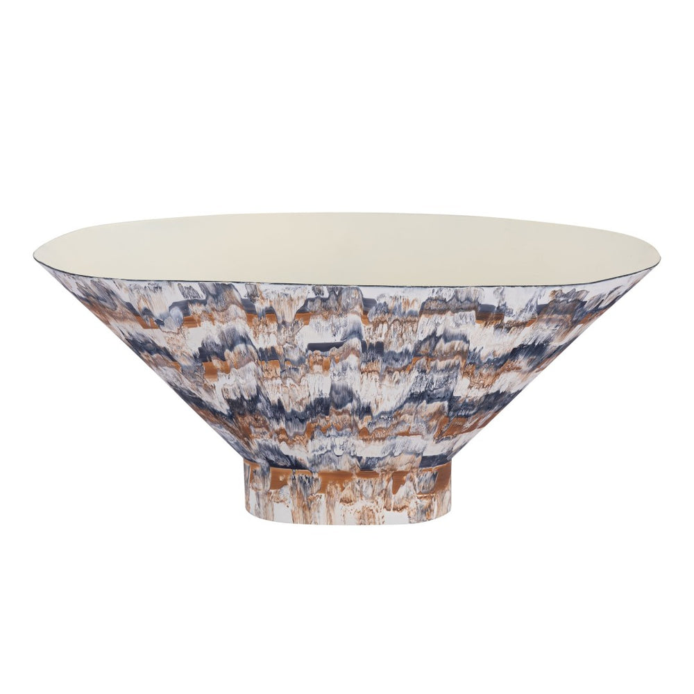 Atlas Adler Bowl - Sculptural Amber Centerpiece for Tabletop Decor, Floral Arrangements & Modern Style AC11011-02