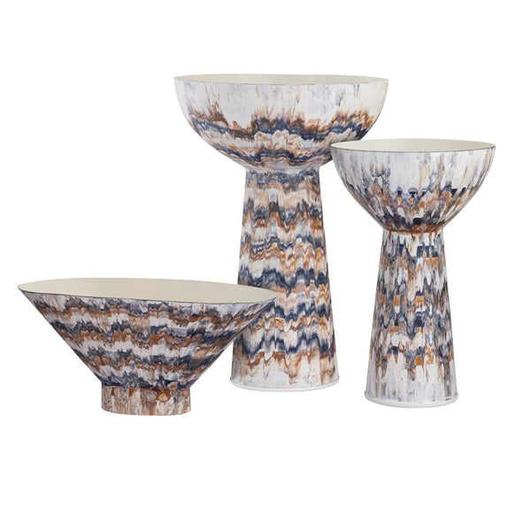 Atlas Adler Bowl - Sculptural Amber Centerpiece for Tabletop Decor, Floral Arrangements & Modern Style AC11011-02