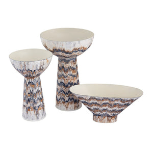 Atlas Adler Bowl - Sculptural Amber Centerpiece for Tabletop Decor, Floral Arrangements & Modern Style AC11011-02