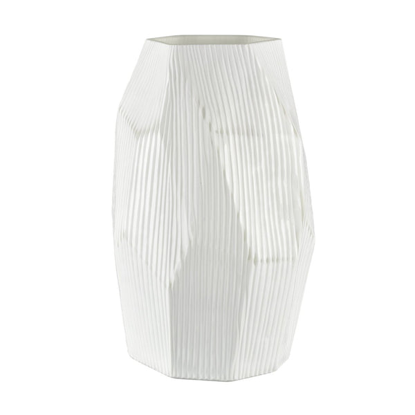 Atlas Aggie Vase - Sculptural Frosted Glass Centerpiece for Scandinavian & Coastal Home Décor Styles AC11014-01