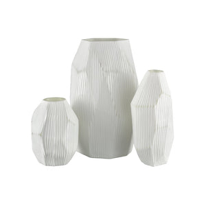 Atlas Aggie Vase - Sculptural Frosted Glass Centerpiece for Scandinavian & Coastal Home Décor Styles AC11014-01