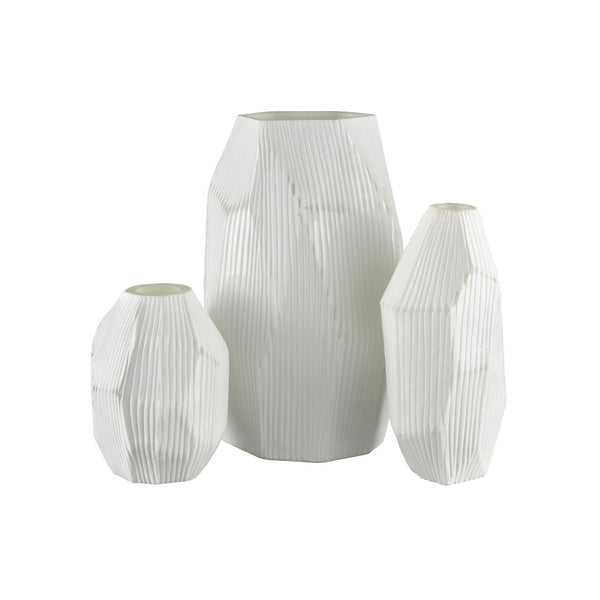 Atlas Aggie Vase - Sculptural Frosted Glass Centerpiece for Scandinavian & Coastal Home Décor Styles AC11014-01