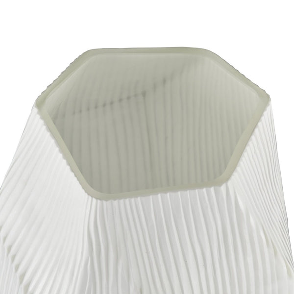 Atlas Aggie Vase - Sculptural Frosted Glass Centerpiece for Scandinavian & Coastal Home Décor Styles AC11014-01