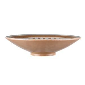 Atlas Aidy Bowl Set of 2 - Elegant Glazed Terracotta with Geometric White Interior for Stylish Serving AC11017-01S
