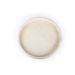 Atlas Akio Tray - Handcrafted Round Serving Tray for Stylish Entertaining and Home Décor Organization Natural AC11019-02