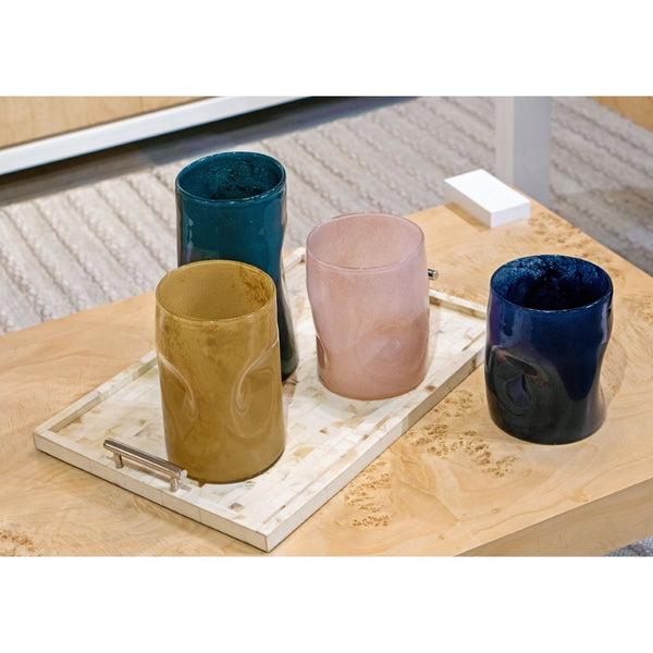 Atlas Alina Vase - Elegant Light Pink Glass Accent for Modern Decor, Perfect for Bouquets or Stems Large AC11024-03