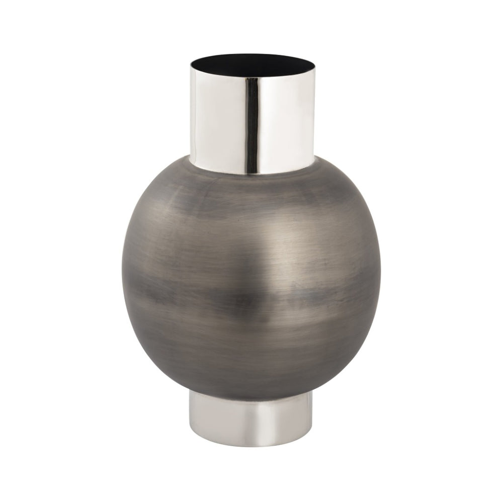 Atlas Allred Oversized Metal Vase - Stunning Two-Tone Decorative Accent for Modern Home Decor & Styling AC11026-01