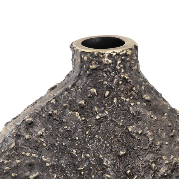 Atlas Alston Vase - Sculptural Metal Decor with Textured Bronze Finish for Modern and Traditional Interiors Large AC11027-01