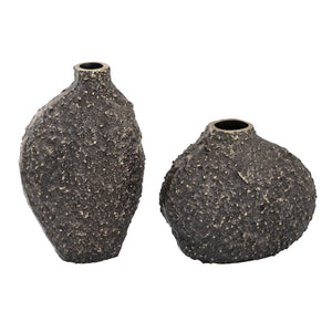 Atlas Alston Vase - Sculptural Metal Decor with Textured Bronze Finish for Modern and Traditional Interiors Large AC11027-01