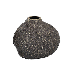 Atlas Alston Vase - Sculptural Metal Decor with Textured Bronze Finish for Modern and Traditional Interiors Small AC11028-01