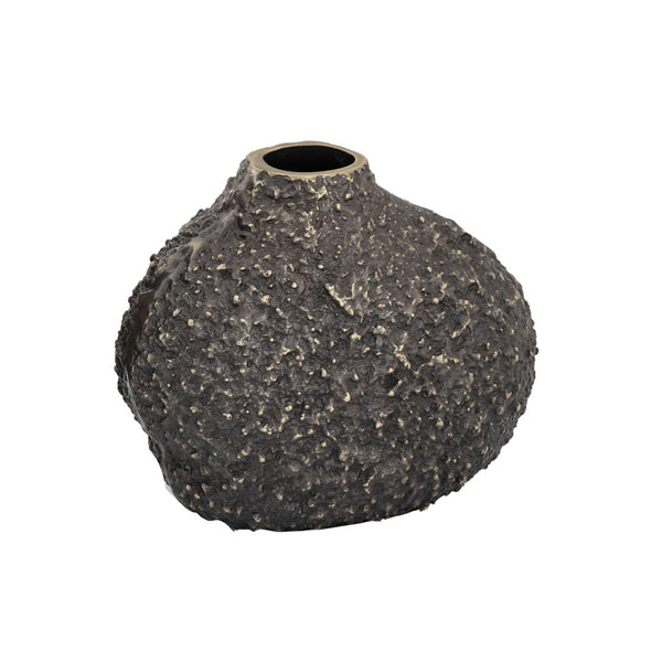 Atlas Alston Vase - Sculptural Metal Decor with Textured Bronze Finish for Modern and Traditional Interiors Small AC11028-01