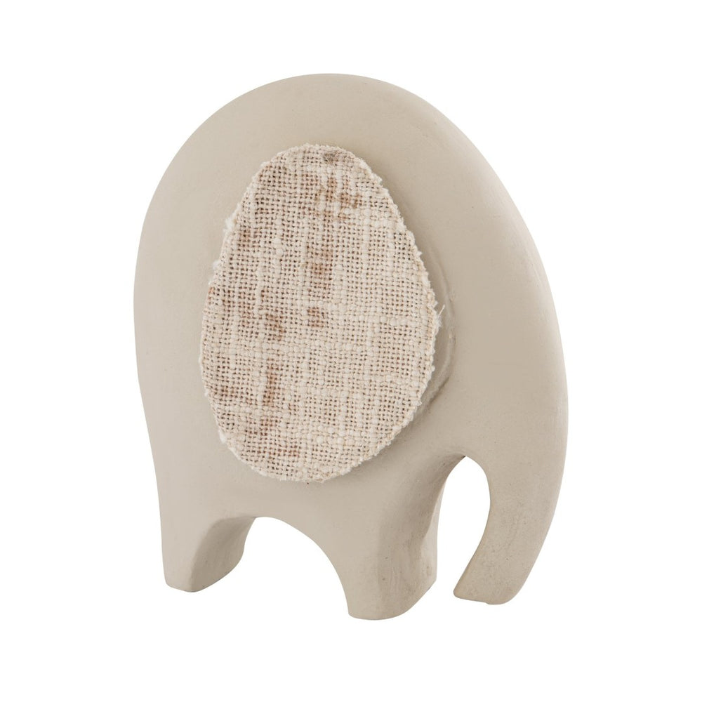 Atlas Amigo Elephant Sculpture - Minimalist Cream Décor Accent for Modern Homes & Stylish Interiors AC11031-01