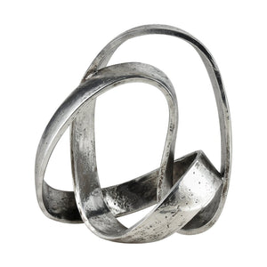 Atlas Amos Sculpture - Contemporary Abstract Metal Art Piece with Aged Silver Finish for Modern Decor AC11033-01