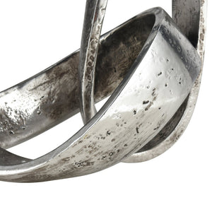Atlas Amos Sculpture - Contemporary Abstract Metal Art Piece with Aged Silver Finish for Modern Decor AC11033-01