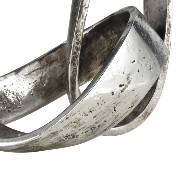 Atlas Amos Sculpture - Contemporary Abstract Metal Art Piece with Aged Silver Finish for Modern Decor AC11033-01