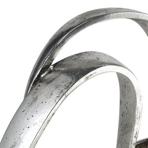 Atlas Amos Sculpture - Contemporary Abstract Metal Art Piece with Aged Silver Finish for Modern Decor AC11033-01