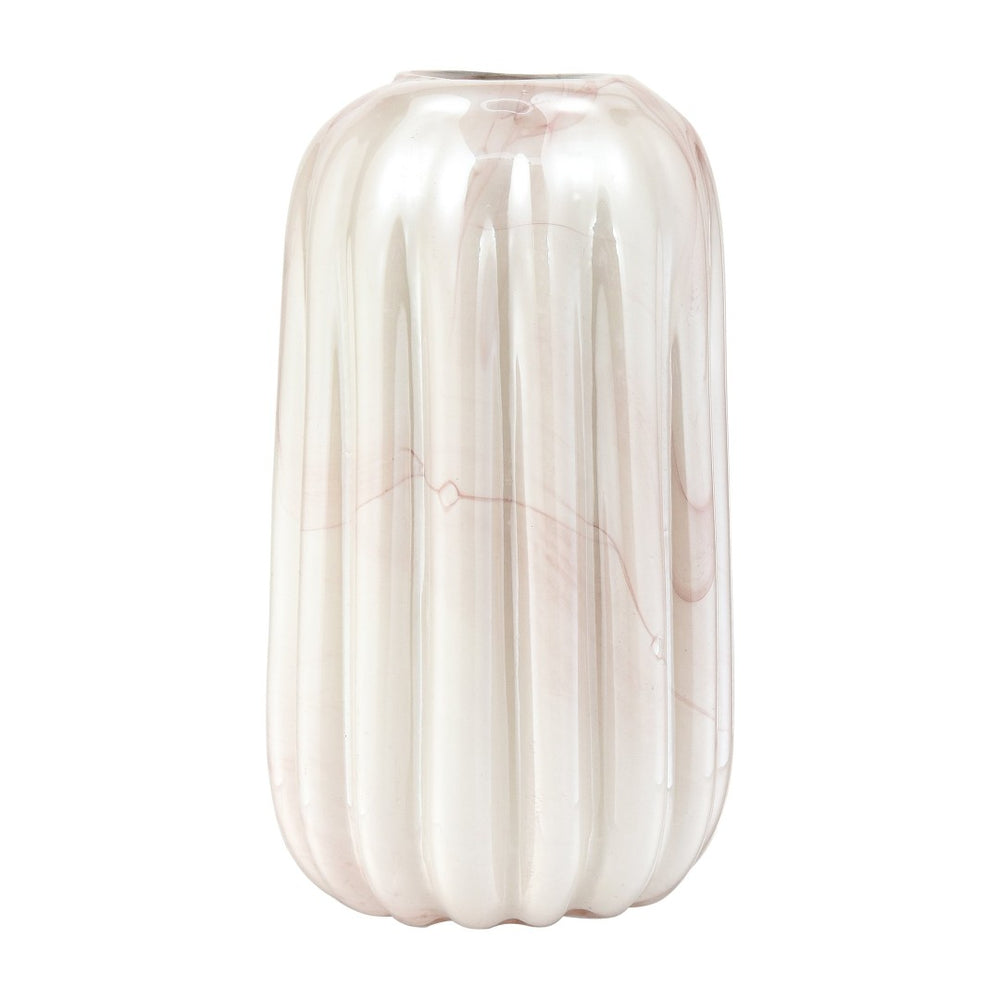 Atlas Amplitude Vase - Elegant Marbled Pink Glass Decor with Sculptural Texture for Modern Interiors Small AC11034-01