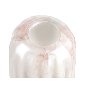 Atlas Amplitude Vase - Elegant Marbled Pink Glass Decor with Sculptural Texture for Modern Interiors Small AC11034-01