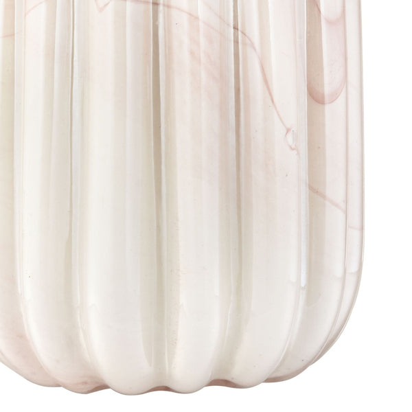 Atlas Amplitude Vase - Elegant Marbled Pink Glass Decor with Sculptural Texture for Modern Interiors Small AC11034-01