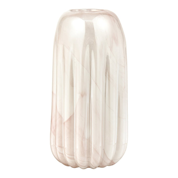 Atlas Amplitude Vase - Elegant Marbled Pink Glass Decor with Sculptural Texture for Modern Interiors Large AC11034-02