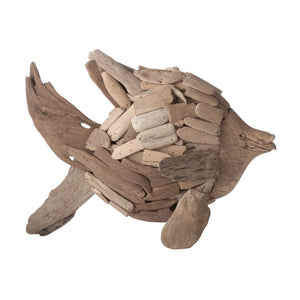 Atlas Angel Fish Driftwood Sculpture – Handcrafted Coastal Decor for Nautical & Rustic Interiors, 16" x 12" AC11037-01