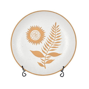 Atlas Annie Charger - Stunning Sunflower Earthenware Plate with Matte Finish & Stand for Home Décor Centerpiece AC11039-01