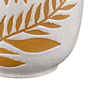 Atlas Annie Vase - Handcrafted Earthenware with Sunflower Motif for Rustic and Modern Décor Appeal Medium AC11040-01