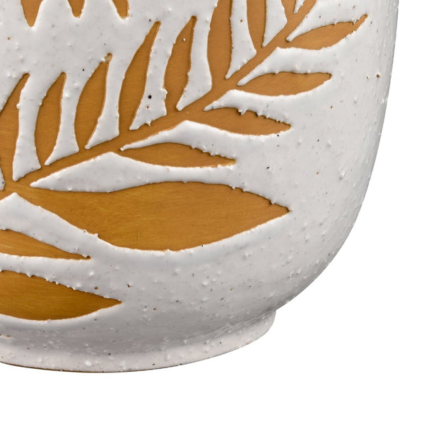 Atlas Annie Vase - Handcrafted Earthenware with Sunflower Motif for Rustic and Modern Décor Appeal Medium AC11040-01