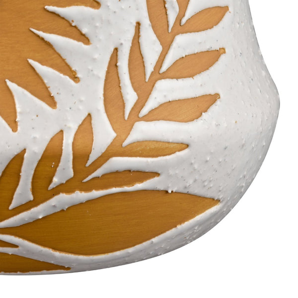 Atlas Annie Vase - Handcrafted Earthenware with Sunflower Motif for Rustic and Modern Décor Appeal Small AC11041-01