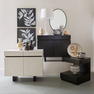 Atlas Annie Vase - Handcrafted Earthenware with Sunflower Motif for Rustic and Modern Décor Appeal Small AC11041-01
