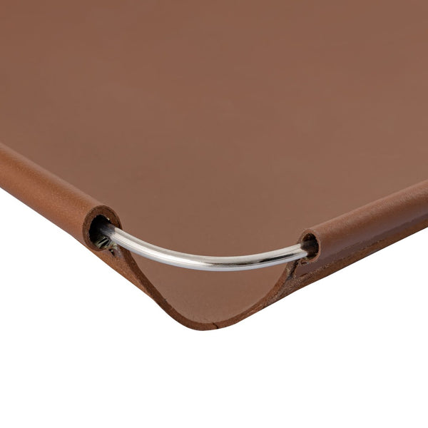 Atlas Anyon Tray - Stylish Natural Leather with Nickel Frame for Elegant Organization & Display Solutions AC11042-01