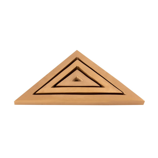 Atlas Ara Object - Set of 3 Gold Triangle Sculptures for Modern Home Décor & Stylish Display Options AC11044-01S