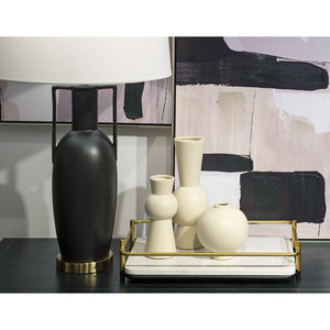 Atlas Arcas Vase - Sculptural Earthenware Decorative Accessory for Modern and Farmhouse Interiors Medium AC11046-01